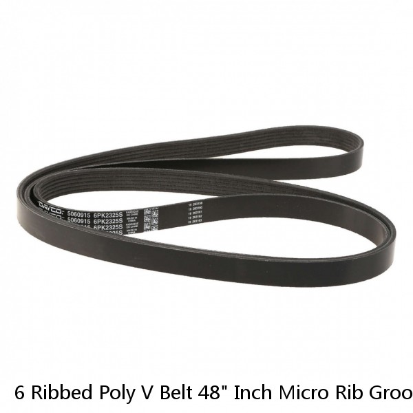 6 Ribbed Poly V Belt 48" Inch Micro Rib Groove Flat Belt Metric 480J6 480 J 6 #1 small image