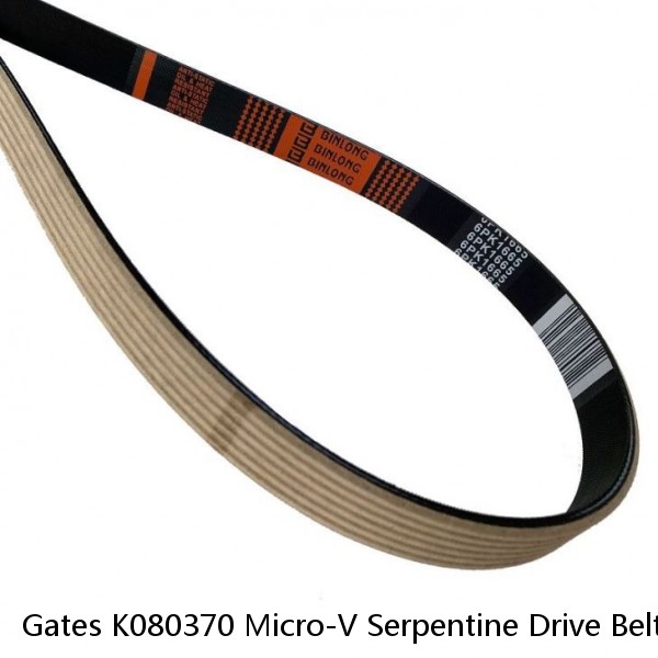 Gates K080370 Micro-V Serpentine Drive Belt For Select 13-16 BMW Models #1 image